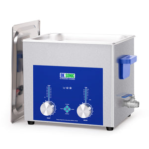 DK SONIC Nettoyeur à Ultrasons 10L, Nettoyeur à Ultrasons Commercial 240W Avec Minuterie Codée, Chauffage Et Panier, Fonctions Multiples Pour Carburateurs, Moteurs De Moto, Carburateurs