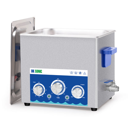DK SONIC Nettoyeur à Ultrasons 10L 240W, Nettoyeur à Ultrasons pour Carburateurs avec Fonction de Réglage de la Puissance pour le Nettoyage de Pièces, de Circuits Imprimés (Panier Inclus)
