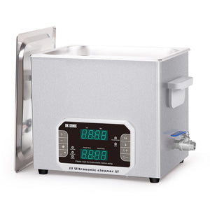 DK SONIC Nettoyeur à Ultrasons 10L, 240W Nettoyeur Sonique Robuste Avec Minuterie, Chauffage Et Commande Tactile, Multi-Applications Pour Moteurs De Moto, Carburateurs, Chaînes (Panier Inclus)