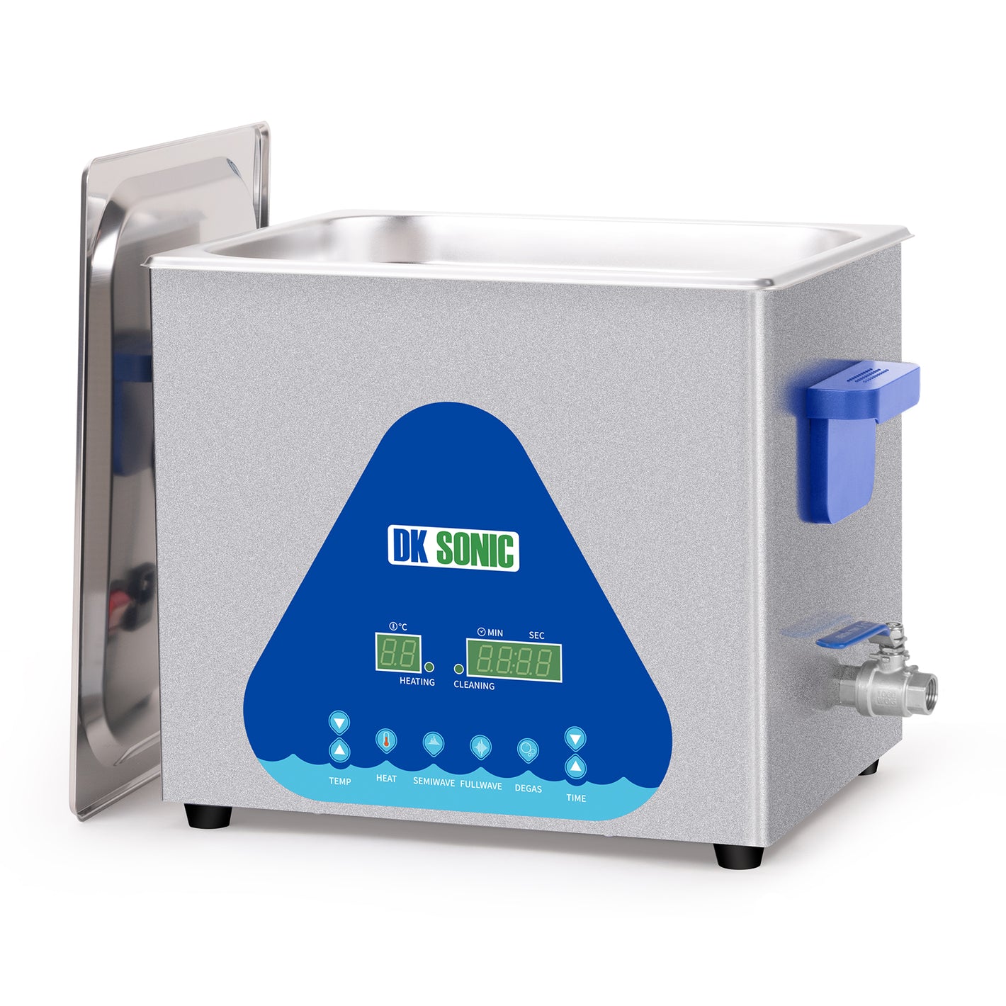 DK SONIC Nettoyeur à Ultrasons, 10L 240W Nettoyeur Industriel à Ultrasons avec Chauffage et Minuterie, Commande Numérique et Panier, Fonctions Multiples pour les Moteurs de Moto,Carburateurs,Chaînes