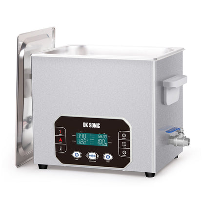DK SONIC Ultrasonic Cleaner 10L, 240W Heavy-Duty Sonic Cleaner with Smart Touch Control, Five Modes for Motorcycle Engines, Carburetors, Chains,Circuit Board (Include Basket)