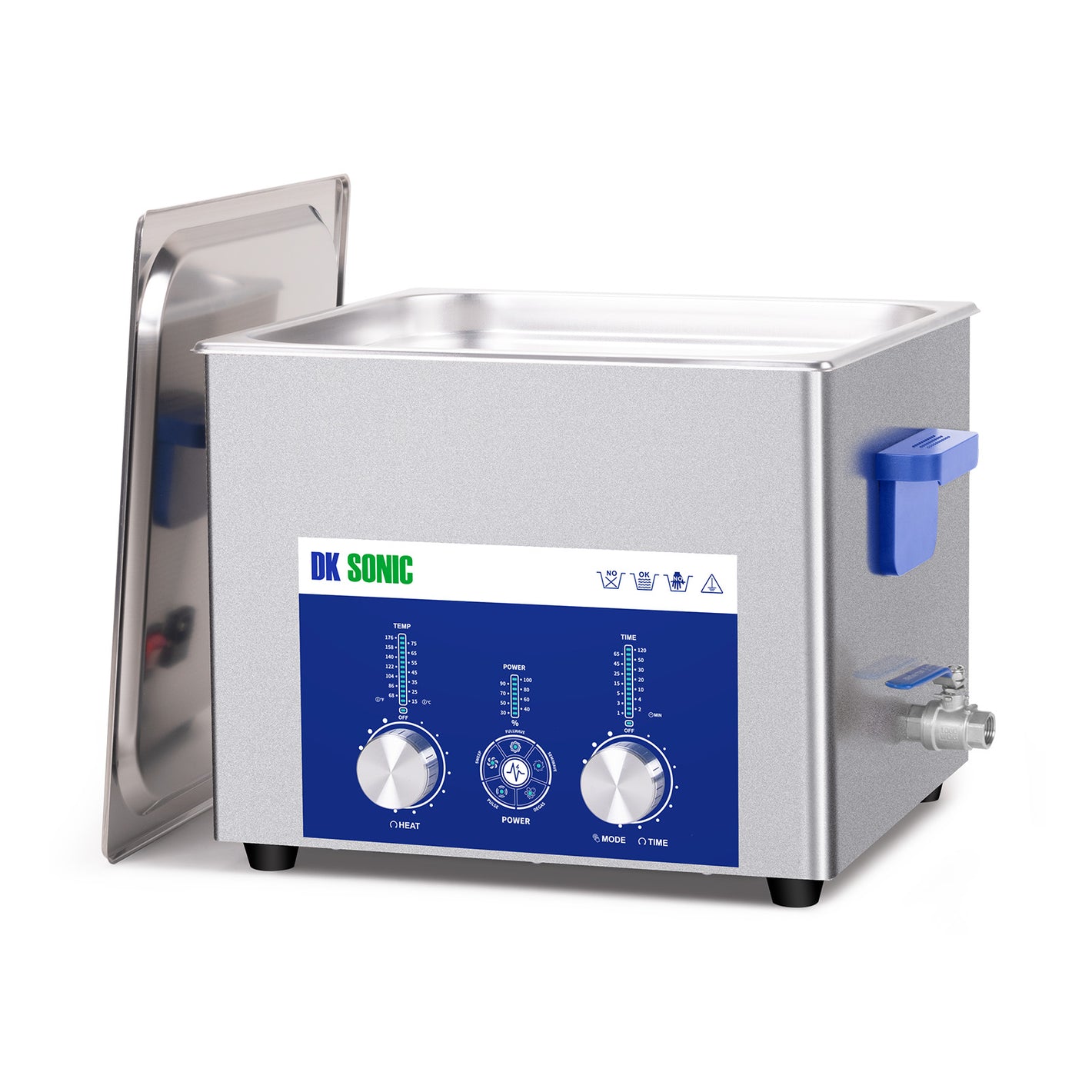 DK SONIC Ultrasonic Cleaner 15L 360W, Ultrasonic Carburetors Cleaner with Power Adjustable Encoded Control and Five Modes for Parts,Circuit Board,Engines Cleaning