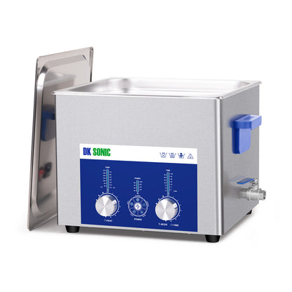 DK SONIC Nettoyeur ultrasonique 15L 360W, Nettoyeur ultrasonique pour carburateurs avec contrôle encodé ajustable et cinq modes pour le nettoyage des pièces, circuits imprimés et moteurs.