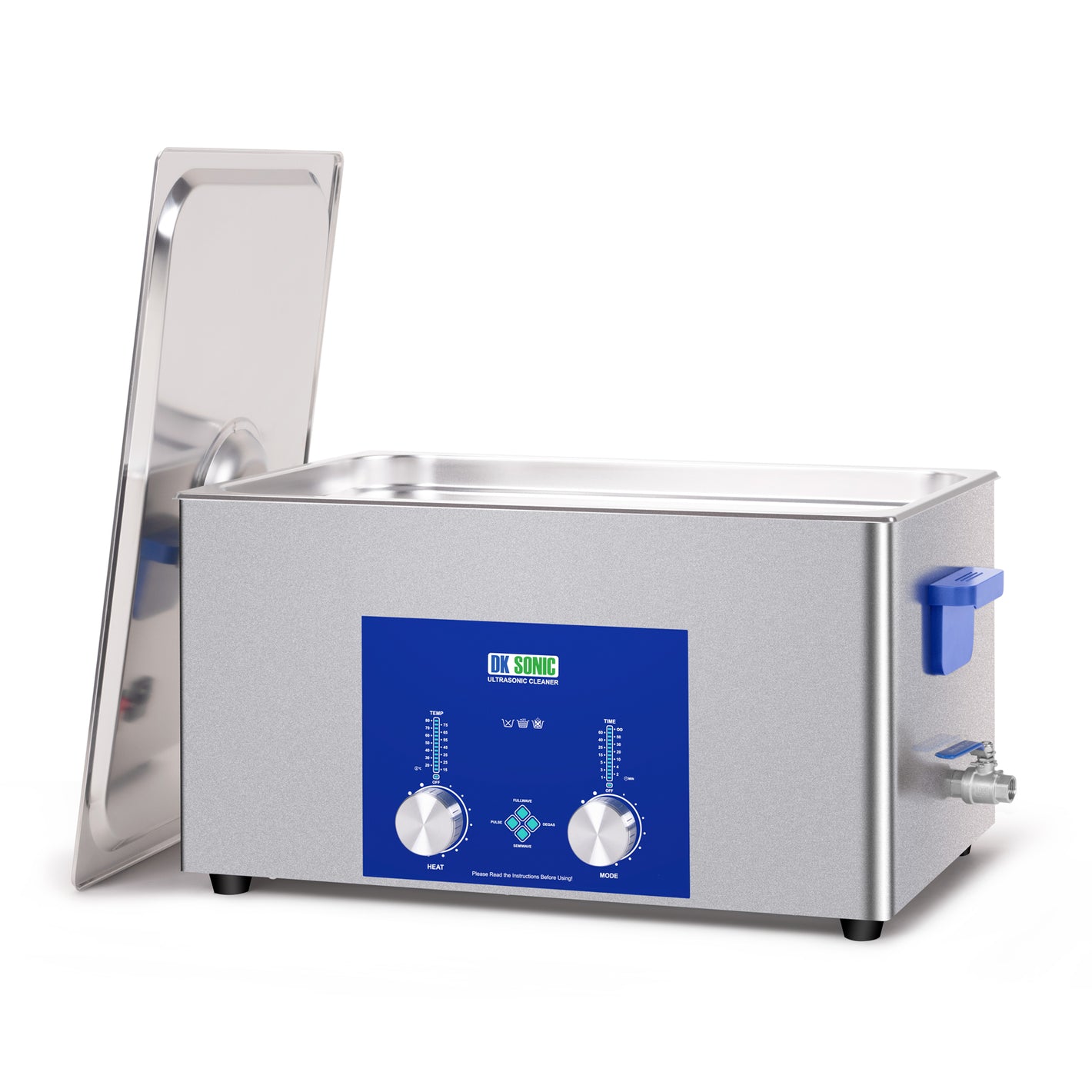 DK SONIC Nettoyeur à Ultrasons 22L, Nettoyeur à Ultrasons Commercial 480W Avec Minuterie Codée, Chauffage Et Panier, Fonctions Multiples Pour Carburateurs, Moteurs De Moto, Carburateurs