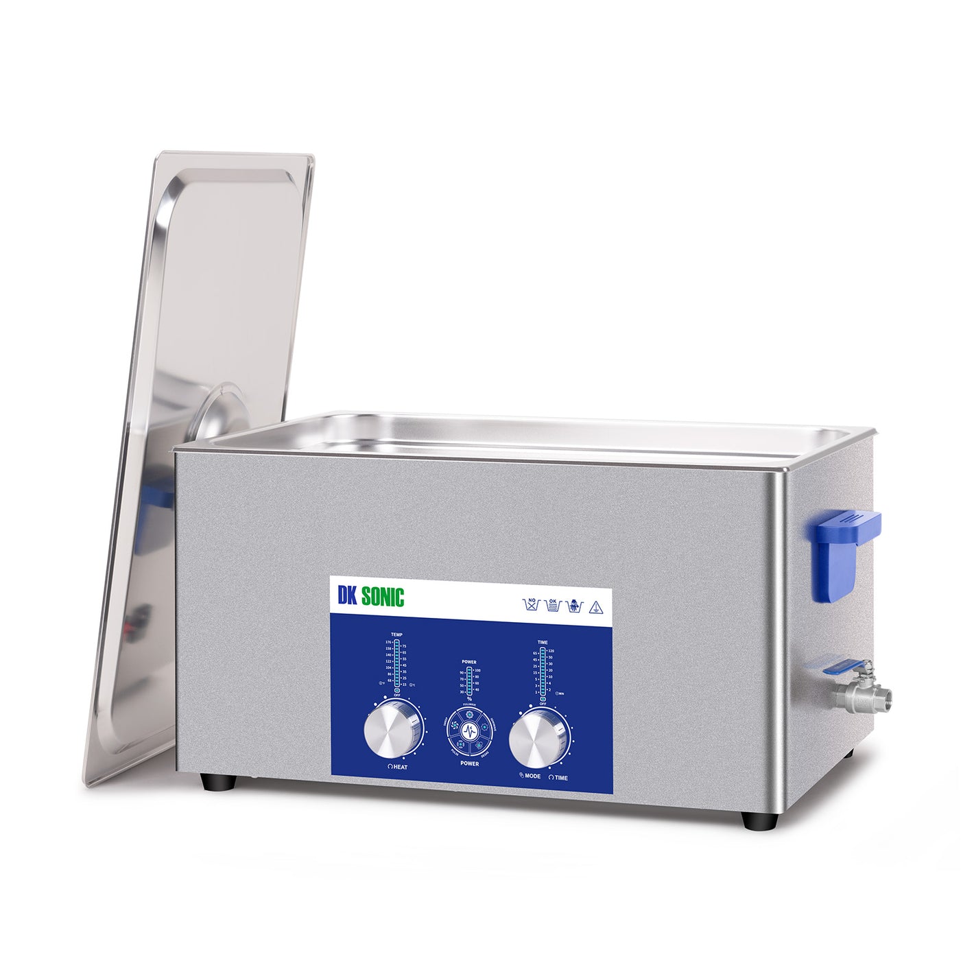 DK SONIC Nettoyeur ultrasonique 22L 480W, Nettoyeur ultrasonique pour carburateurs avec contrôle codé réglable en puissance et cinq modes pour le nettoyage des pièces, circuits imprimés et moteurs.