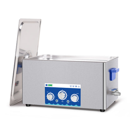 DK SONIC Nettoyeur ultrasonique industriel 22L 480W,Nettoyeur ultrasonique pour carburateurs avec fonction d'ajustement de la puissance, minuterie et chauffage pour le nettoyage de pièces, circuits imprimés, chaînes (panier inclus)