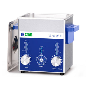 DK SONIC Nettoyeur ultrasonique 2L 60W, Nettoyeur ultrasonique pour bijoux avec puissance ajustable et cinq modes pour le nettoyage des lunettes, colliers, montres et pièces de monnaie.