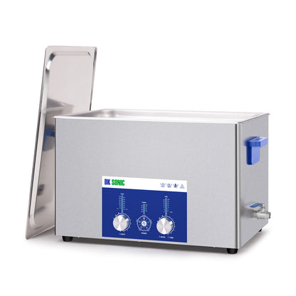 DK SONIC Nettoyeur ultrasonique 30L 600W, Nettoyeur ultrasonique pour carburateurs avec contrôle encodé ajustable et cinq modes pour le nettoyage de pièces, circuits imprimés, moteurs.