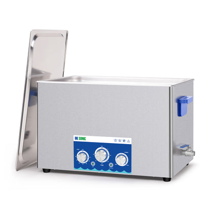 DK SONIC Nettoyeur ultrasonique industriel 30L 600W,Nettoyeur ultrasonique pour carburateurs avec fonction d'ajustement de la puissance, minuterie et chauffage pour le nettoyage de pièces, circuits imprimés, chaînes (panier inclus).