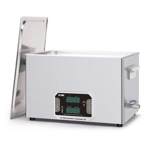 DK SONIC Nettoyeur à Ultrasons 30L, 600W Nettoyeur Sonique Robuste Avec Minuterie, Chauffage Et Commande Tactile, Multi-Applications Pour Moteurs De Moto, Carburateurs, Chaînes (Panier Inclus)