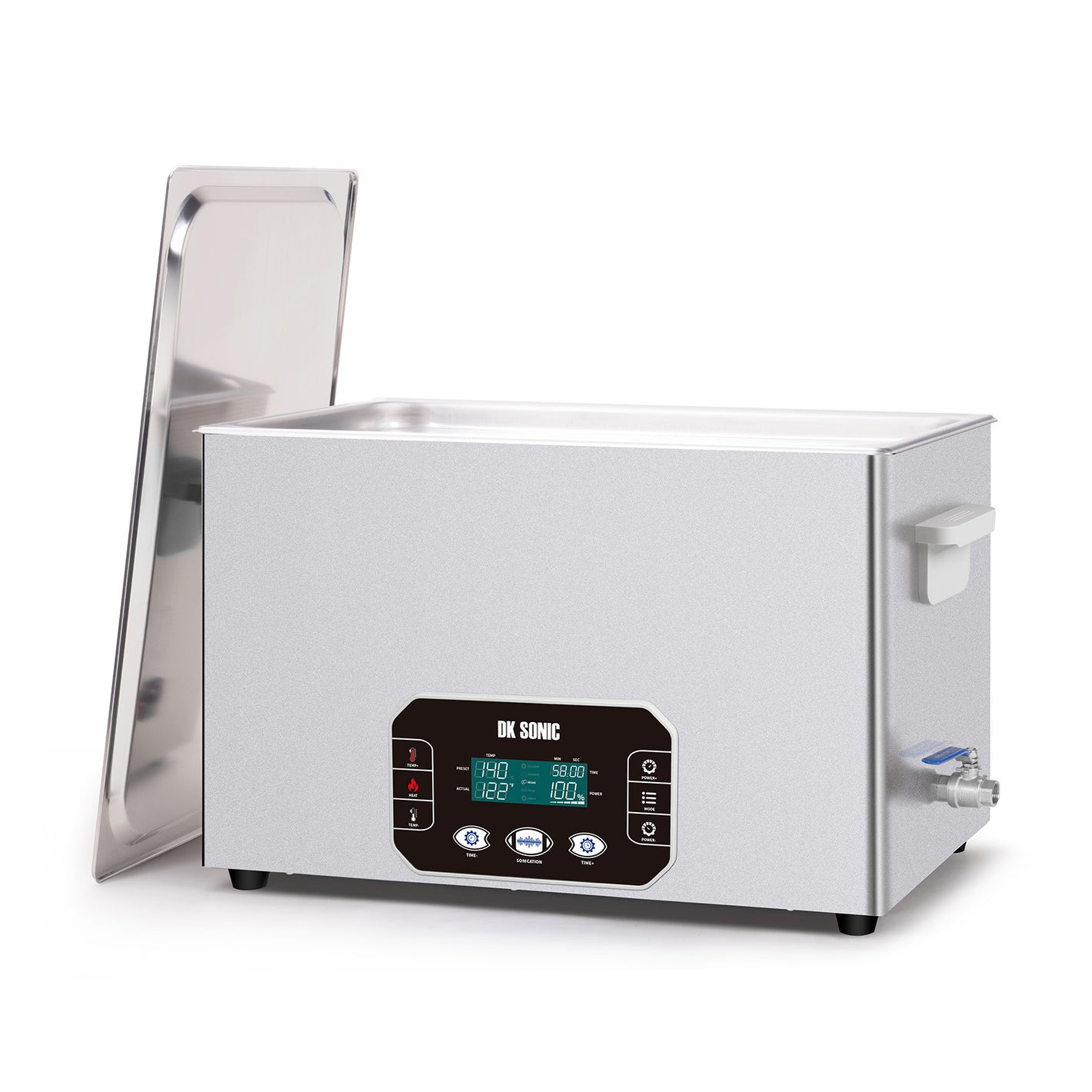 DK SONIC Nettoyeur ultrasonique 30L, 600W Nettoyeur sonique robuste avec commande Smart Touch, cinq modes pour moteurs de moto, carburateurs, chaînes, circuits imprimés (panier inclus)