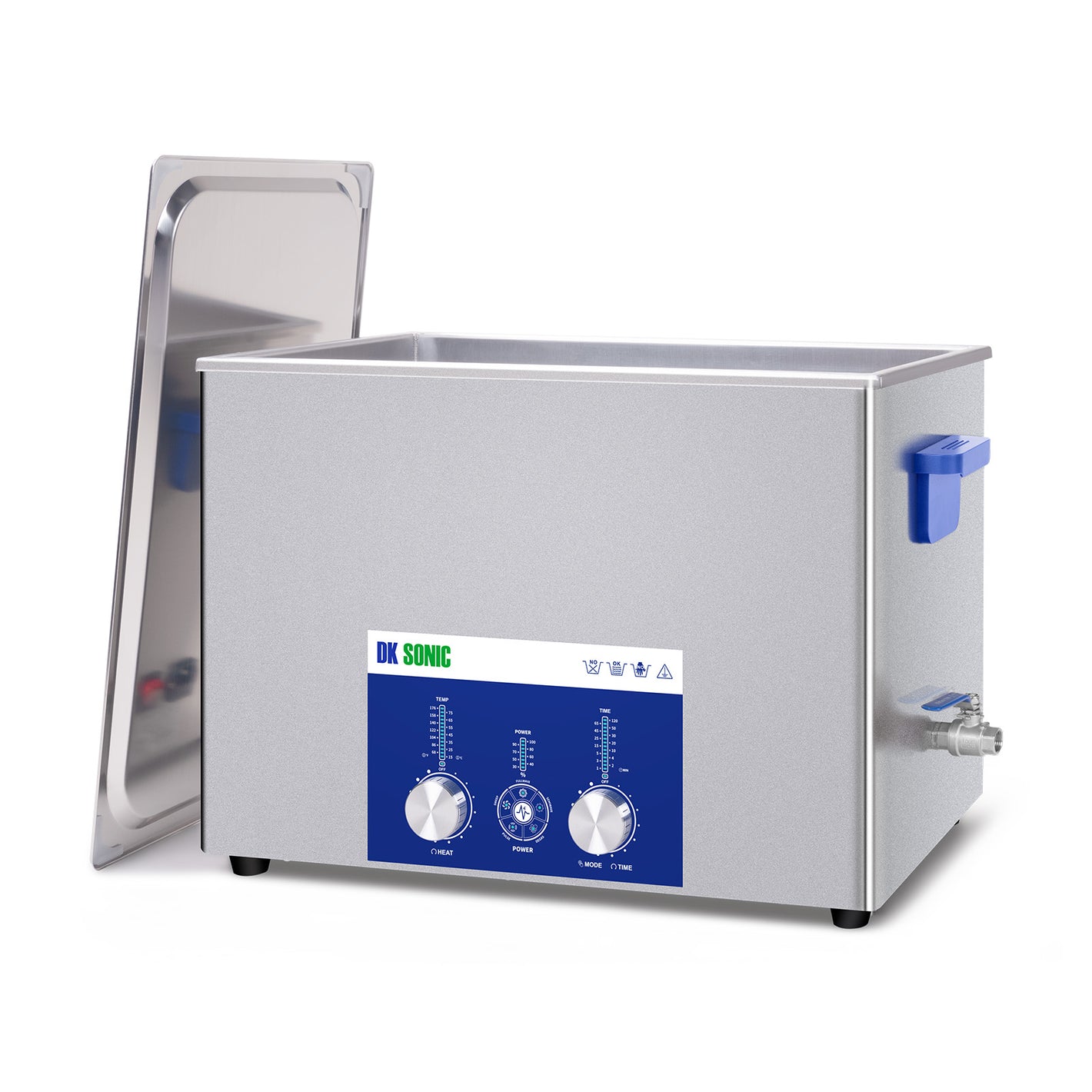 DK SONIC Nettoyeur ultrasonique 37L 720W, Nettoyeur ultrasonique pour carburateurs avec contrôle codé réglable en puissance et cinq modes pour le nettoyage des pièces, circuits imprimés et moteurs.