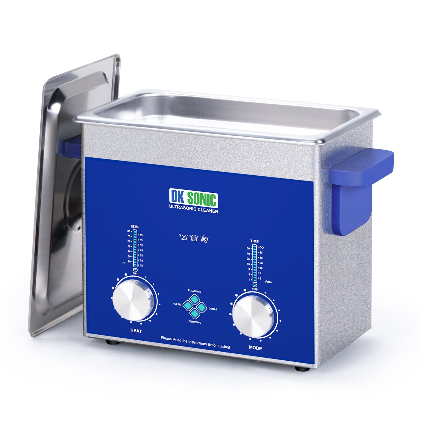 DK SONIC Nettoyeur Industriel à Ultrasons 3L,120W Nettoyeur Commercial à Ultrasons avec Minuterie Codée, Chauffage et Panier, Polyvalent pour Bijoux, Lunettes, Chaînes, Montres