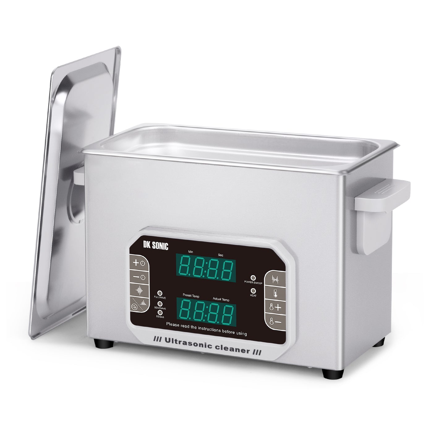 DK SONIC Nettoyeur à Ultrasons 4L, 120W Nettoyeur à Ultrasons De Précision Pour Bijoux Avec Minuterie, Chauffage Et Commande Tactile, Multi-Applications Pour Lunettes, Chaînes, Montres (Panier Inclus)