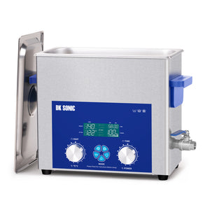 DK SONIC Nettoyeur ultrasonique 6L 180W, Nettoyeur ultrasonique pour carburateurs avec minuterie mécanique intelligente, chauffage et fonction d'ajustement de la puissance pour carburateurs, moteurs de moto, chaînes