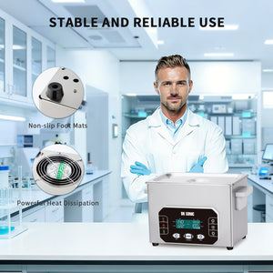 DK SONIC Professional Ultrasonic Cleaner 4L,120W Precision Ultrasonic Jewelry Cleaner with Smart Touch Control, Five Modes for Glasses,Chains,Watches,Coins (Include Basket)
